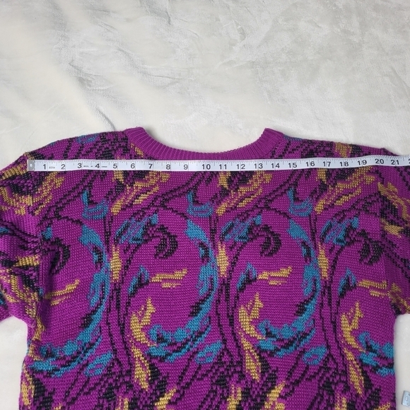 Jaclyn Smith Sweater. Colorful 80s / 90s. - Picture 6 of 7
